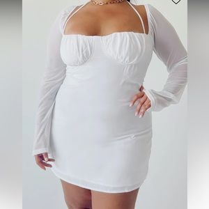 Nasty Gal- Mesh sleeve mini dress